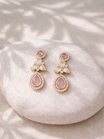 Load image into Gallery viewer, Traditional Kundan Earrings with Pearl Accents
