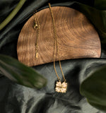 Load image into Gallery viewer, Stainless Steel Adjustable Heart Pendant Necklace with Floral Design