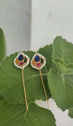 Load image into Gallery viewer, Kundan Earcuffs with Multicolour Stone Inlay
