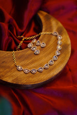 Load image into Gallery viewer, Elara Polki-Inspired Crystal Necklace Set
