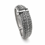 Load image into Gallery viewer, Oxidized Silver Vintage Kada Bangle with Intricate Carvings – Minimal Ethnic Statement
