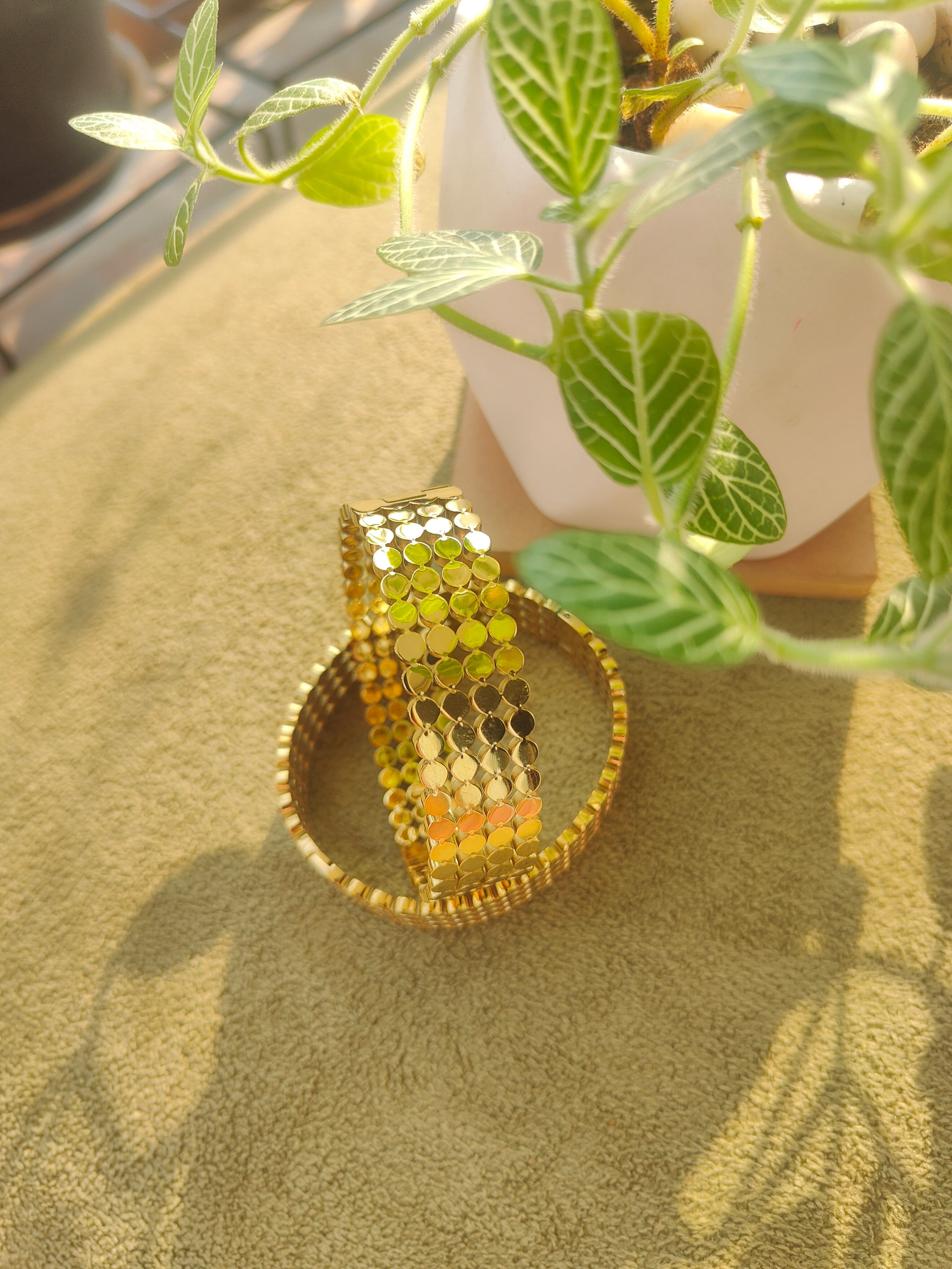 Adrika Scale Stainless Steel Bangle – Anti-Tarnish Statement Bracelet for Women