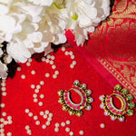 Load image into Gallery viewer, Nayantara Kundan Hoop Earrings
