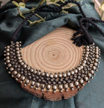 Load image into Gallery viewer, Oxidised Silver Tribal Beaded Choker
