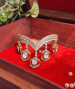 Load image into Gallery viewer, Aabha Cubic Zirconia Drop Pendant Bracelet on Premium Gold Plated Brass
