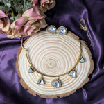 Load image into Gallery viewer, Handcrafted Aarika Kundan Hasli Set
