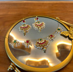 Load image into Gallery viewer, Antra Antique-Style Kundan Necklace &amp; Jhumkas
