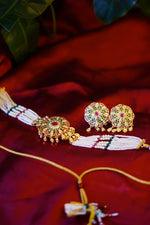 Load image into Gallery viewer, Rani Padmini Jadau-Style Pearl Choker Set
